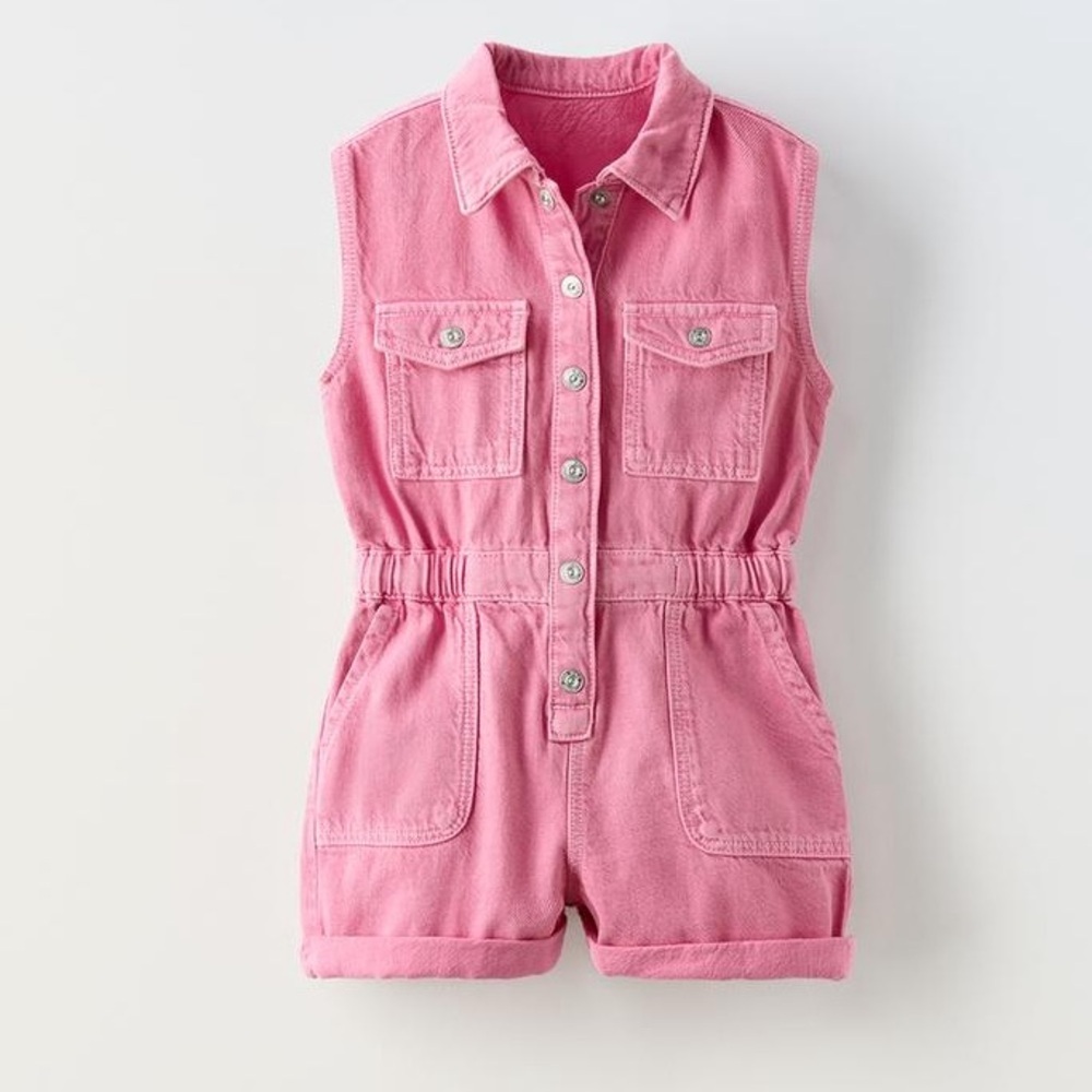Zara Pink Sleeveless Romper